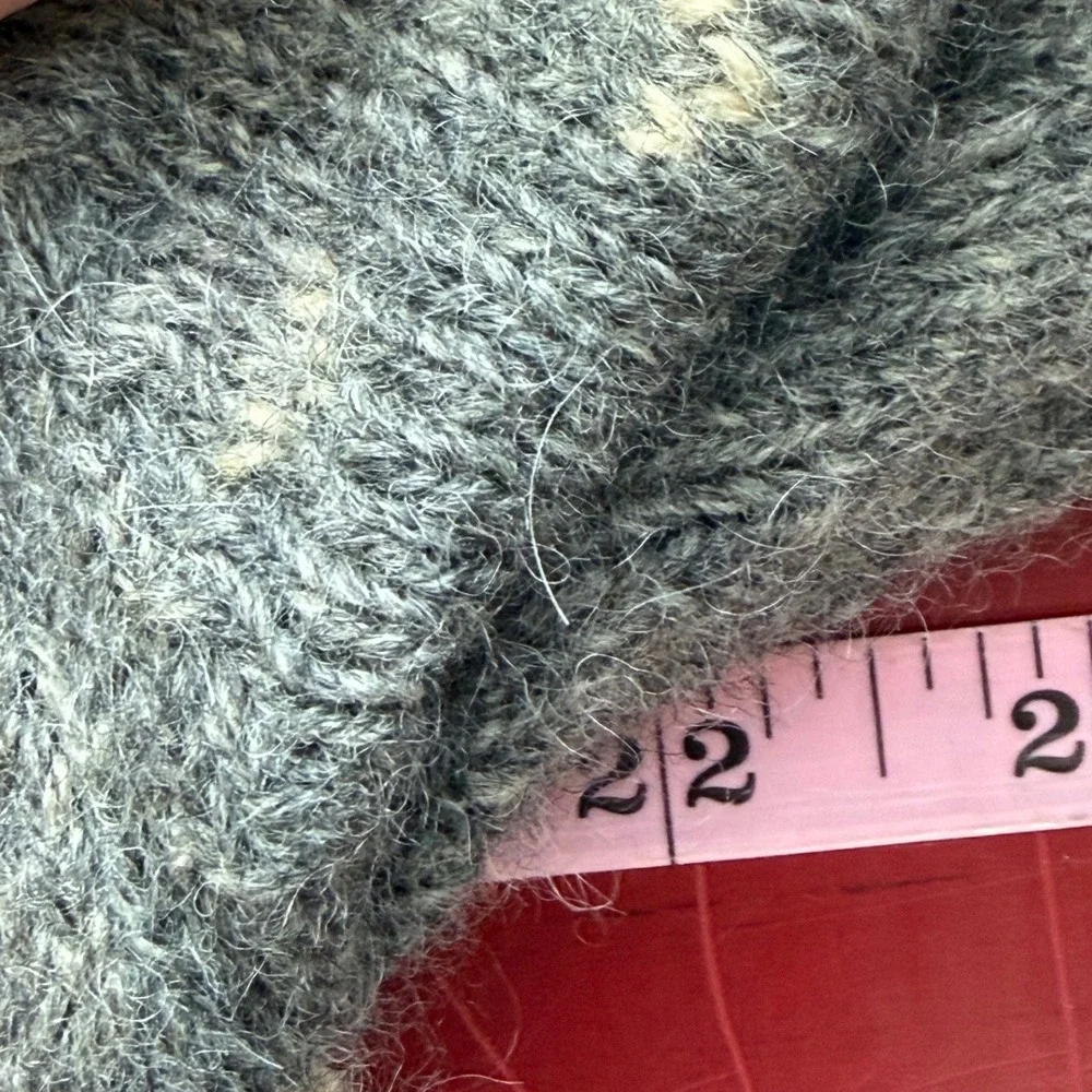 Vintage Eddie Bauer Nordic Fair Isle Sweater Mens M Gray Wool Blend Outdoor - Picture 9 of 11